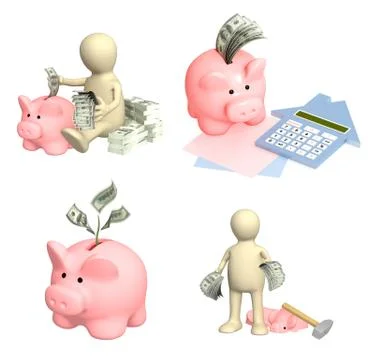 Saving money concept Stock Illustration