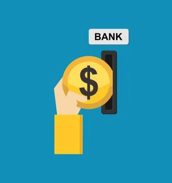 Saving money concept illustration. Flat design. Stock Illustration