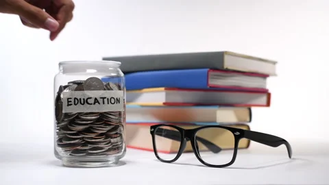 Saving money for education concept. Stock Footage 137709093