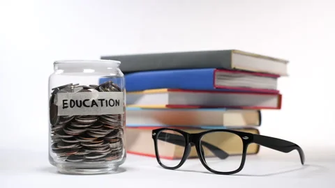 Saving money for education concept. Stock Footage 141973575