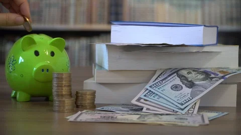 Saving Money for Education Stock Footage 87104438