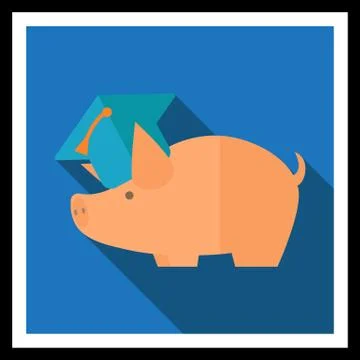 Saving money for education Stock-Illustration