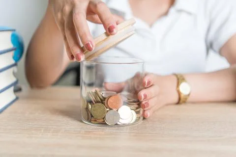 Saving money for the future 库存照片