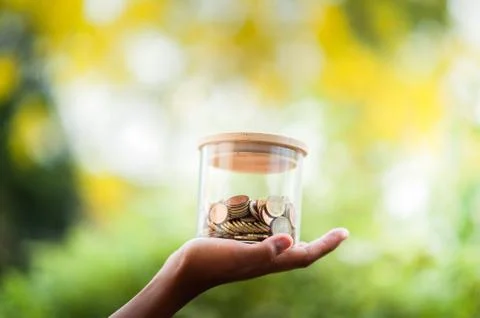 Saving Money for the Future Stock-Fotos