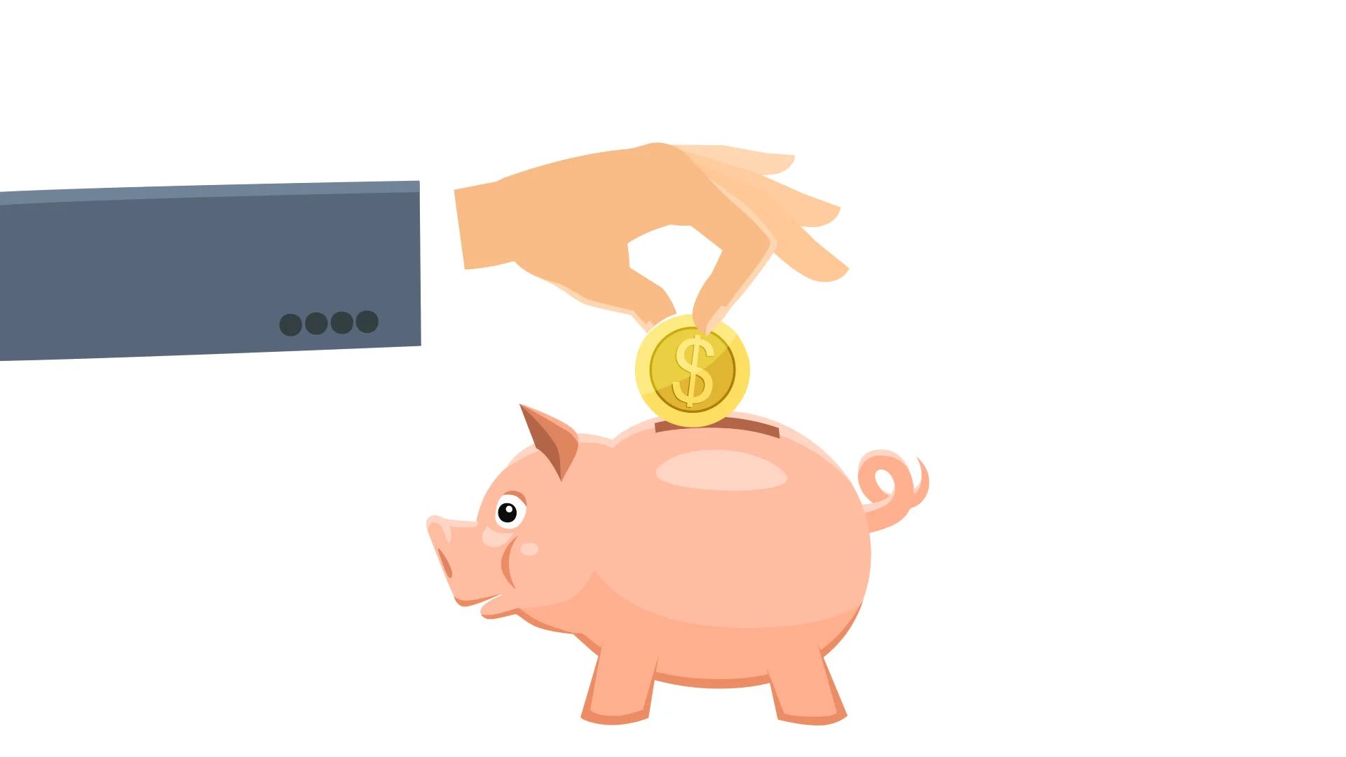 saving money piggy bank cartoon animatio... | Stock Video | Pond5