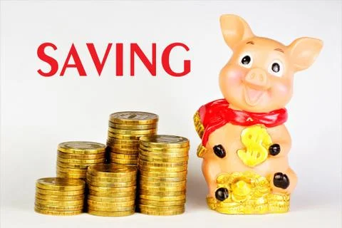 Saving up money text caption. It is reasonable to look for benefits, Stock Photos