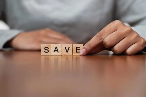 Saving money tips for a secure future home office informative guide calm en.. Stock Photos