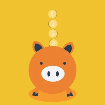 Saving money, vector Illustrazione stock