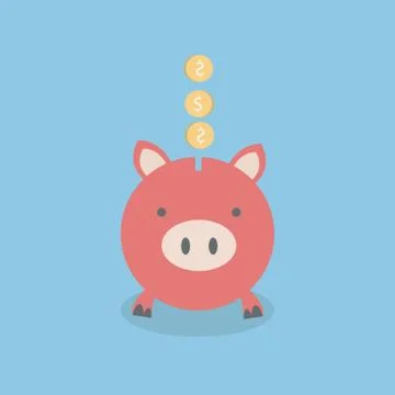Saving money, vector Illustrazione stock