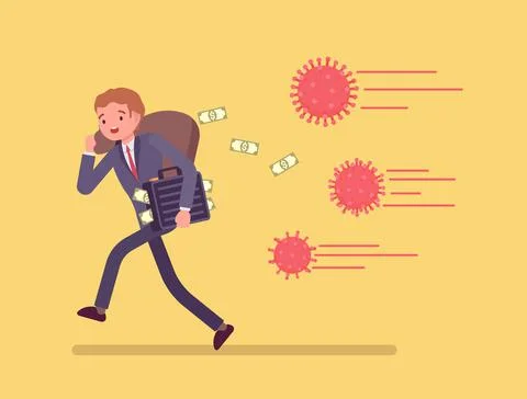 Saving money from virus attack Stock Illustration