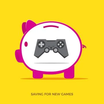 Saving for new games. Isolated Vector Illustration Stock Illustration