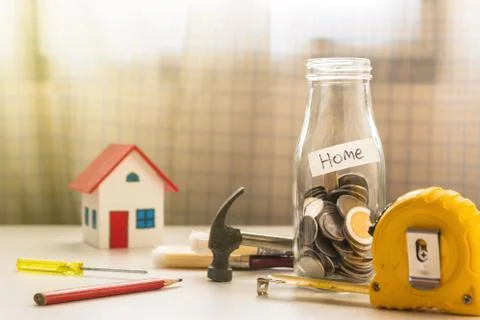 Saving for new home concept Stock Photos