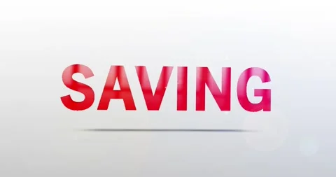 Saving. Particle Logo. Text Animation Stock Footage 135859848