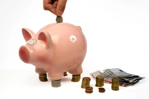 Saving pig Stock Photos