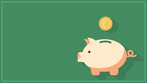 Saving on piggy bank 库存影片 320697493