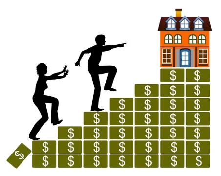 Saving plan for house Stock Illustration