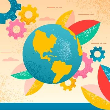 Saving planet Earth 2 Stock Illustration