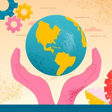 Saving planet Earth Stock-Illustration