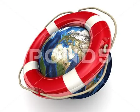 Saving the planet Earth Stockillustratie