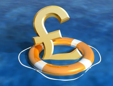 Saving the pound Illustrazione stock