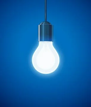 Saving power Shining Electric bulb. Light glass lamp. Economical energy. Vect Stock Illustration