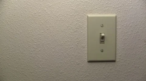 Saving Power Turning Off Light Switch Stock Footage 4804291
