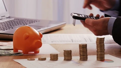 Saving of profits Stock Footage 86561492