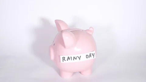 Saving for a rainy day Stock Footage 82820783