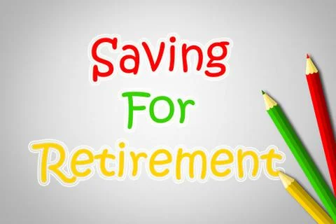 Saving for retirement concept Stock Illustration