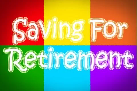 Saving for retirement concept Stock Illustration