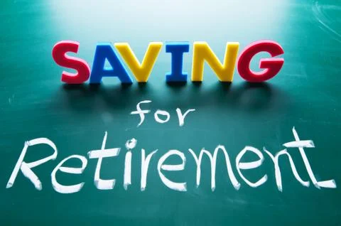 Saving for retirement concept Fotos Stock