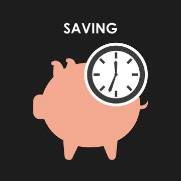Saving time design Stock Illustration