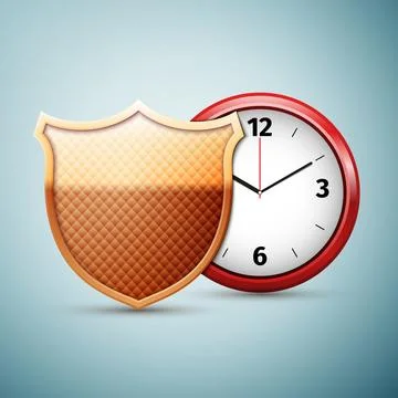 Saving time icon isolated on blue background. Vector Illustration Stock Illustration