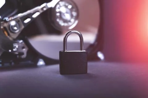Saving user data. Hacking a password on a PC. Closing access to files. Hackers Stock Photos