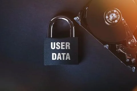 Saving user data. Hacking a password on a PC. Closing access to files. Hackers Stock Photos