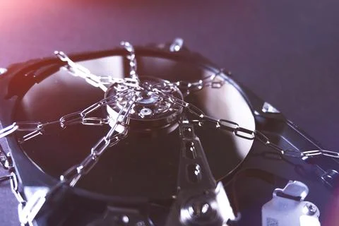 Saving user data. Hacking a password on a PC. Closing access to files. Hack.. Foto stock