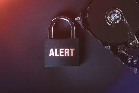 Saving user data. Hacking a password on a PC. Closing access to files. Hack.. Foto stock