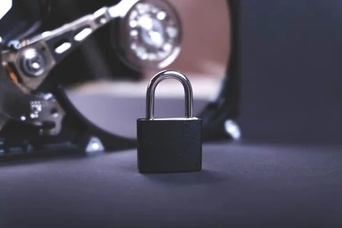 Saving user data. Hacking a password on a PC. Closing access to files. Hackers Stock Photos