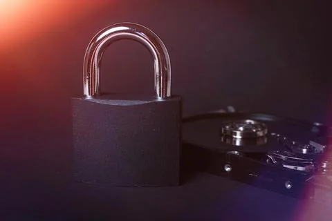 Saving user data. Hacking a password on a PC. Closing access to files. Hackers Stock Photos