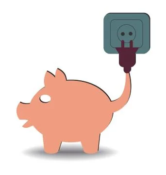 Savings electricity 스톡 일러스트