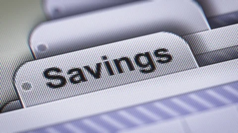 "Savings" on the File. Stock Footage 73812748
