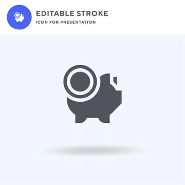 Savings icon vector, filled flat sign, solid pictogram isolated on white, logo Stock Illustration