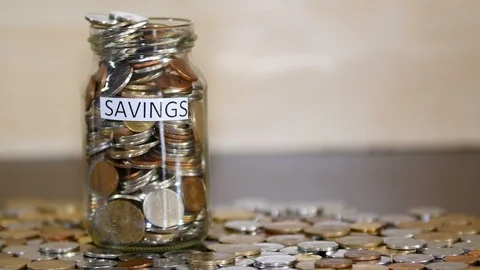 Savings In A Jar Stockbeeldmateriaal 88624845