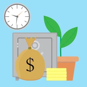 Savings money vector Stock Illustration