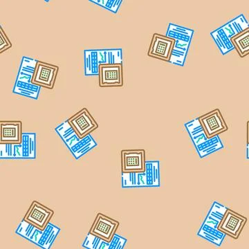 Savings plan budget planning vector seamless pattern Stock Illustration