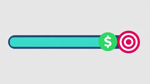 Savings Tracker Reaches Goals for Banking Apps and Planning Stock Footage 342298967