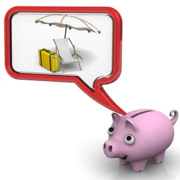 Savings on vacation Stock Illustration