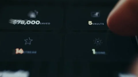 Savings Vault Streak Overview - Selective Focus View Stock-Footage 336388258