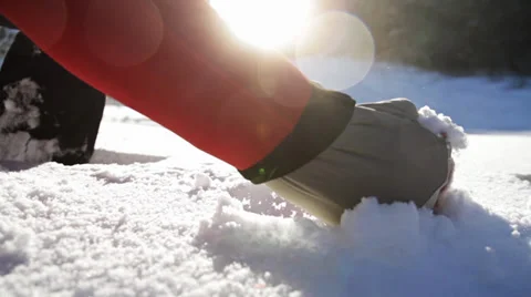 Savior Salvation Religion Concept Mountain Man Snow Avalanche Stock Footage