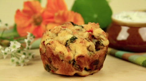 Savory Muffin Stock Footage 876225